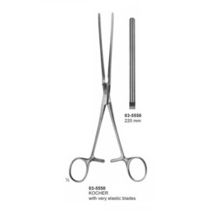 Kocher Intestinal Straight Clamp Soft Elastic 220 mm