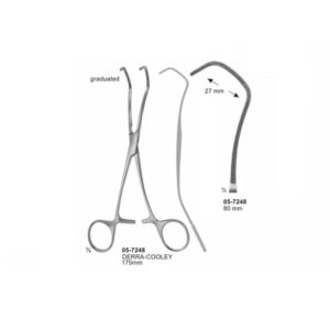 Derra-Cooley Anastomosis Clamps 80 mm Curved Size 175 mm
