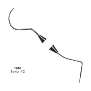 Periodontal Probe Baylor 1-2 Double Ended Standard Round Handle